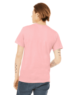 Sample of Canvas 3001 - Unisex Jersey Short-Sleeve T-Shirt in PINK from side back