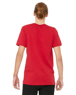 Sample of Canvas 3001 - Unisex Jersey Short-Sleeve T-Shirt in RED from side back