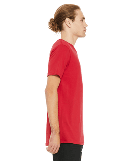 Sample of Canvas 3001 - Unisex Jersey Short-Sleeve T-Shirt in RED from side sleeveleft