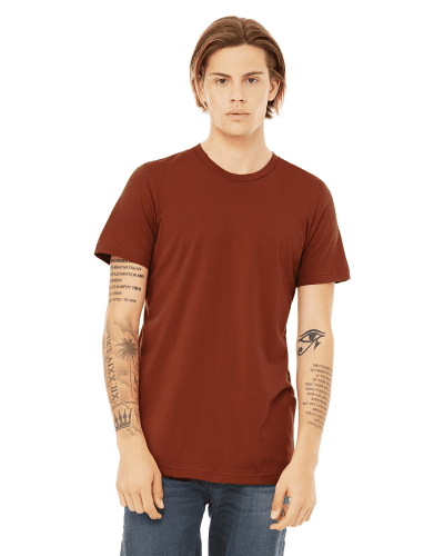 Sample of Canvas 3001 - Unisex Jersey Short-Sleeve T-Shirt in RUST style