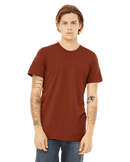 Sample of Canvas 3001 - Unisex Jersey Short-Sleeve T-Shirt in RUST from side front