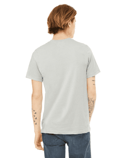 Sample of Canvas 3001 - Unisex Jersey Short-Sleeve T-Shirt in SILVER from side back