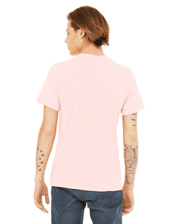 Sample of Canvas 3001 - Unisex Jersey Short-Sleeve T-Shirt in SOFT PINK from side back