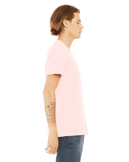 Sample of Canvas 3001 - Unisex Jersey Short-Sleeve T-Shirt in SOFT PINK from side sleeveleft