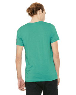 Sample of Canvas 3001 - Unisex Jersey Short-Sleeve T-Shirt in TEAL from side back