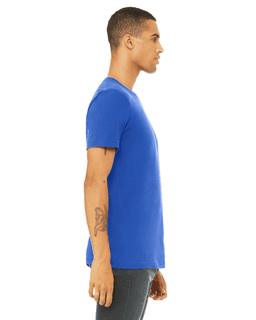 Sample of Canvas 3001 - Unisex Jersey Short-Sleeve T-Shirt in TRUE ROYAL from side sleeveleft