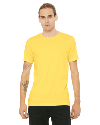 Sample of Canvas 3001 - Unisex Jersey Short-Sleeve T-Shirt in YELLOW style