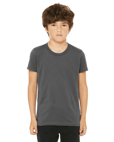 Sample of Canvas 3001Y - Youth Jersey Short-Sleeve T-Shirt in ASPHALT style