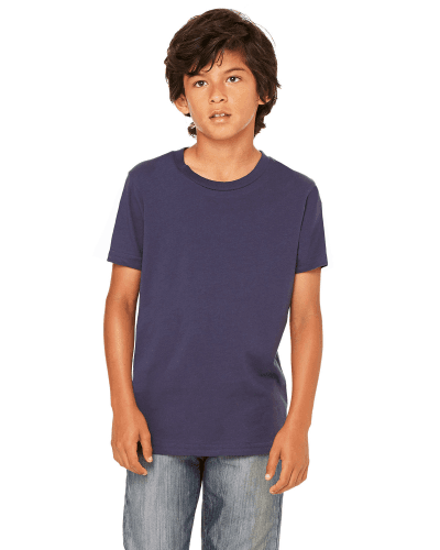 Sample of Canvas 3001Y - Youth Jersey Short-Sleeve T-Shirt in NAVY style