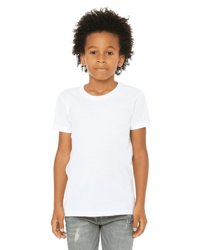 Sample of Canvas 3001Y - Youth Jersey Short-Sleeve T-Shirt in WHITE style