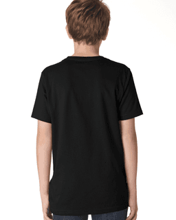 Sample of Next Level 3310 - Boy's Cotton Crew in BLACK from side back