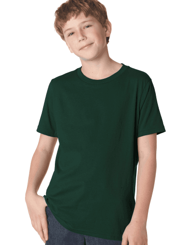 Sample of Next Level 3310 - Boy's Cotton Crew in FOREST GREEN style