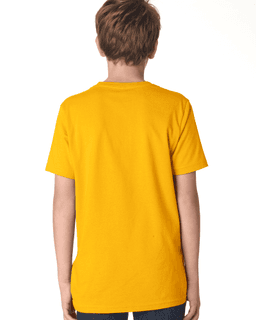 Sample of Next Level 3310 - Boy's Cotton Crew in GOLD from side back