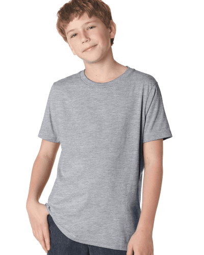 Sample of Next Level 3310 - Boy's Cotton Crew in HEATHER GRAY style