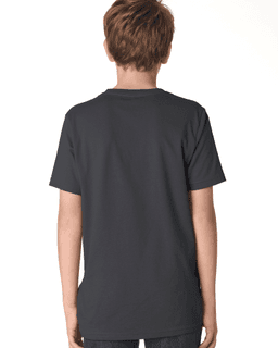 Sample of Next Level 3310 - Boy's Cotton Crew in HEAVY METAL from side back