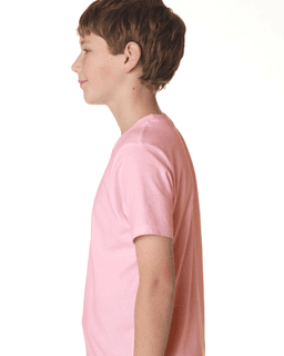 Sample of Next Level 3310 - Boy's Cotton Crew in LIGHT PINK from side sleeveleft