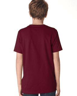 Sample of Next Level 3310 - Boy's Cotton Crew in MAROON from side back