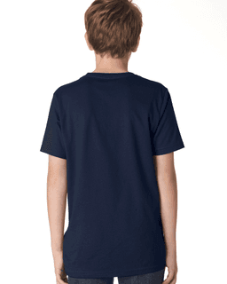 Sample of Next Level 3310 - Boy's Cotton Crew in MIDNIGHT NAVY from side back