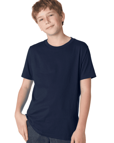 Sample of Next Level 3310 - Boy's Cotton Crew in MIDNIGHT NAVY style