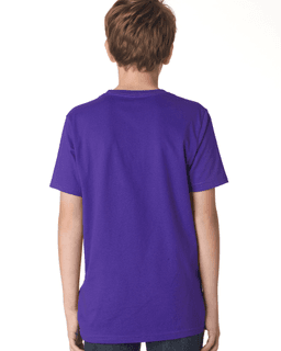 Sample of Next Level 3310 - Boy's Cotton Crew in PURPLE RUSH from side back