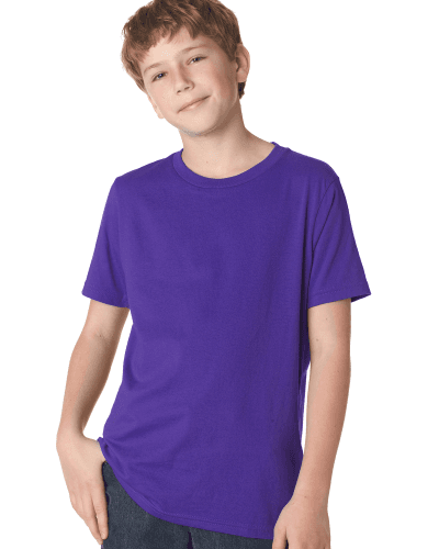 Sample of Next Level 3310 - Boy's Cotton Crew in PURPLE RUSH style