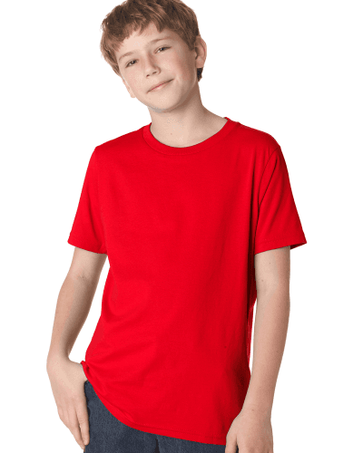 Sample of Next Level 3310 - Boy's Cotton Crew in RED style