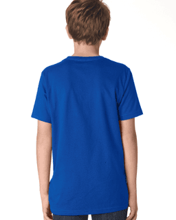 Sample of Next Level 3310 - Boy's Cotton Crew in ROYAL from side back