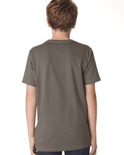 Sample of Next Level 3310 - Boy's Cotton Crew in WARM GRAY from side back