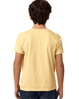 Sample of Next Level 3312 - Youth CVC Crew in BANANA CREAM from side back