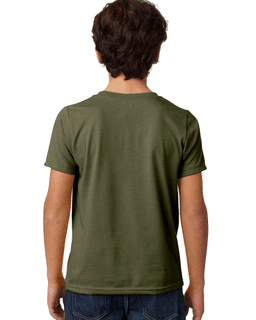 Sample of Next Level 3312 - Youth CVC Crew in MILITARY GREEN from side back