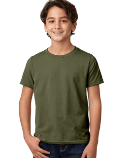 Sample of Next Level 3312 - Youth CVC Crew in MILITARY GREEN from side front