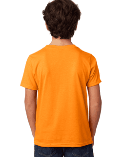 Sample of Next Level 3312 - Youth CVC Crew in ORANGE from side back