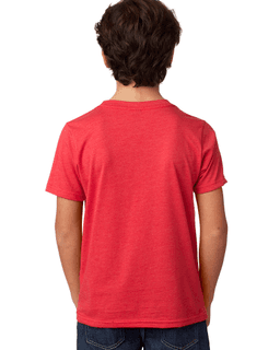 Sample of Next Level 3312 - Youth CVC Crew in RED from side back