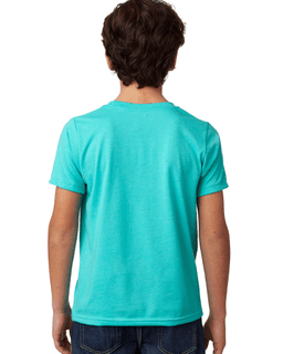 Sample of Next Level 3312 - Youth CVC Crew in TAHITI BLUE from side back