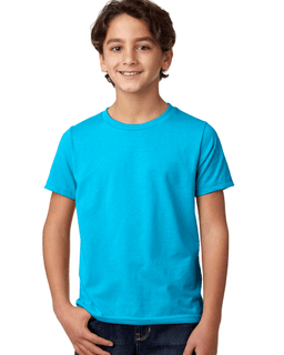 Sample of Next Level 3312 - Youth CVC Crew in TURQUOISE from side front