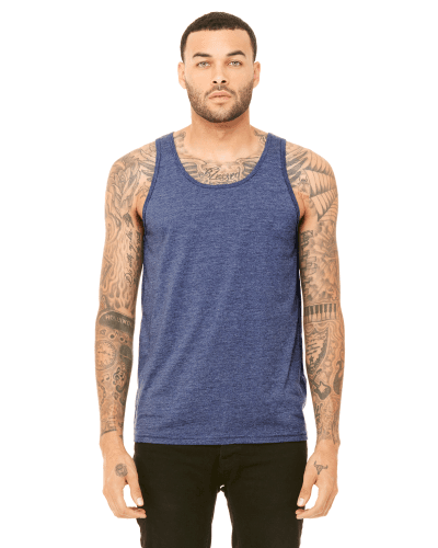 Sample of Bella+Canvas 3480 - Unisex Jersey Tank in HEATHER NAVY style