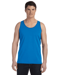 Sample of Bella+Canvas 3480 - Unisex Jersey Tank in NEON BLUE from side front