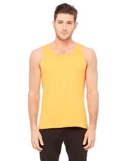 Sample of Bella+Canvas 3480 - Unisex Jersey Tank in NEON ORANGE from side front