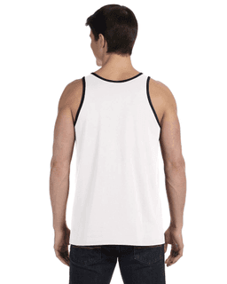 Sample of Bella+Canvas 3480 - Unisex Jersey Tank in WHITE BLACK from side back