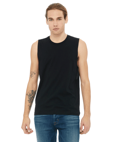 Sample of Canvas 3483 - Unisex Jersey Muscle Tank in BLACK style