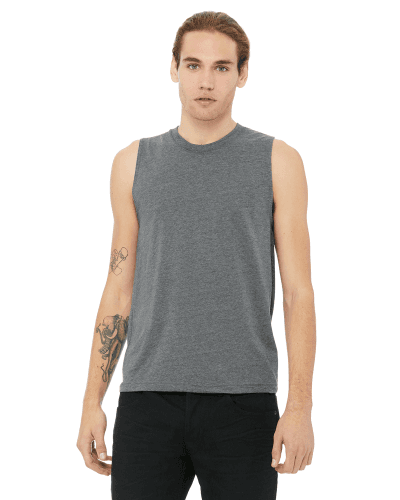 Sample of Canvas 3483 - Unisex Jersey Muscle Tank in DEEP HEATHER style