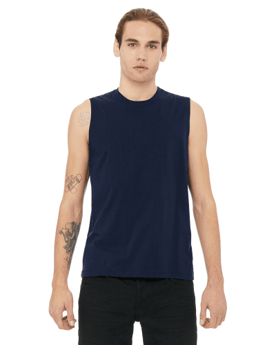 Sample of Canvas 3483 - Unisex Jersey Muscle Tank in NAVY style