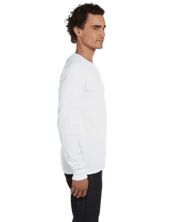 Sample of Canvas 3500 - Men's Thermal Long-Sleeve T-Shirt in WHITE WHITE from side sleeveleft