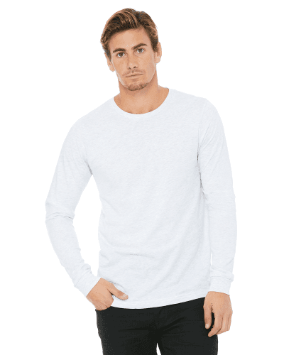 Sample of Canvas 3501 - Unisex Jersey Long-Sleeve T-Shirt in ASH style