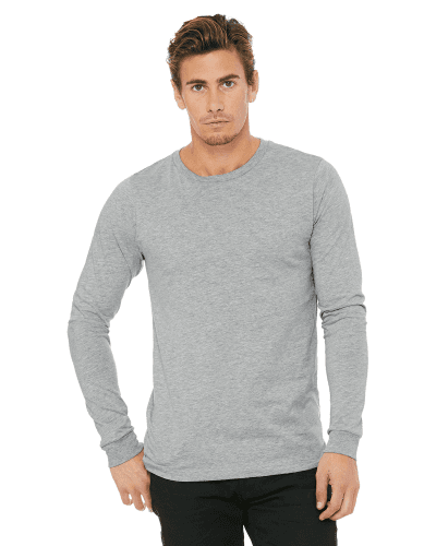 Sample of Canvas 3501 - Unisex Jersey Long-Sleeve T-Shirt in ATHLETIC HEATHER style