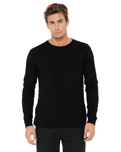 Sample of Canvas 3501 - Unisex Jersey Long-Sleeve T-Shirt in BLACK style