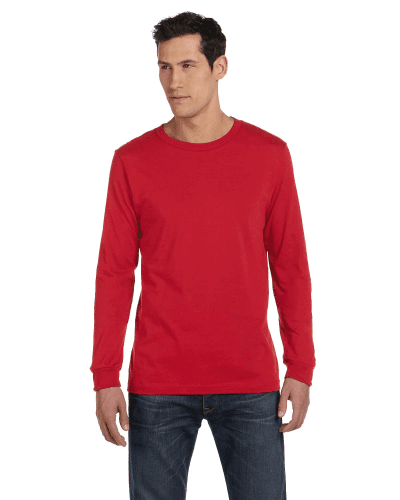 Sample of Canvas 3501 - Unisex Jersey Long-Sleeve T-Shirt in RED style