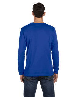 Sample of Canvas 3501 - Unisex Jersey Long-Sleeve T-Shirt in TRUE ROYAL from side back