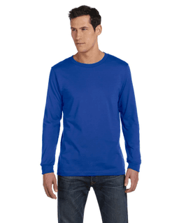 Sample of Canvas 3501 - Unisex Jersey Long-Sleeve T-Shirt in TRUE ROYAL from side front