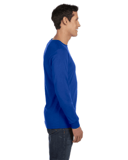 Sample of Canvas 3501 - Unisex Jersey Long-Sleeve T-Shirt in TRUE ROYAL from side sleeveleft